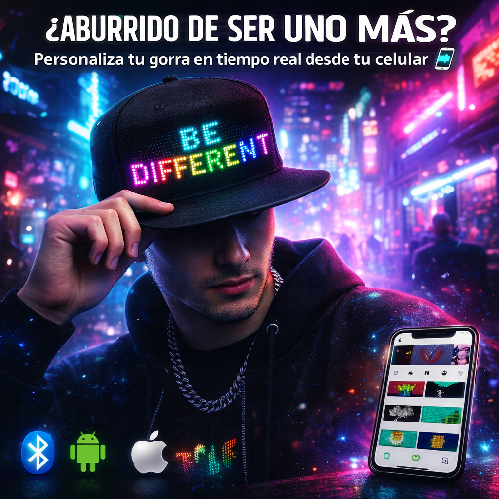 GORRA LED INTELIGENTE PREMIUM