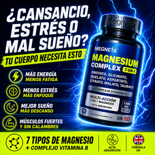 Megneta Complejo De Magnesio 7-en-1 - Glicinato, Malato