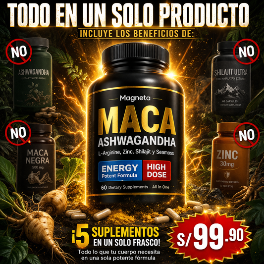 Magneto Maca - LLEVA 5 SUPLEMENTOS EN 1 !