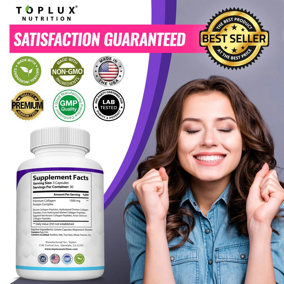 Collagen Peptides Premium– 5 en 1 (Piel, Cabello, Huesos y Más)