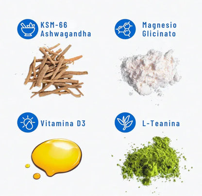 Nello Supercalm - Mezcla de bebida en polvo, limonada de frambuesa, L teanina, Ksm-66 Ashwagandha, 20 sobrecitos